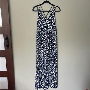 Susana Monaco Blue and Black Strappy Dress